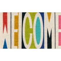 Novogratz by Momeni Aloha Collection Welcome Doormat, Multicolor Summer Home Decor Low-Profile Switch Rug Door Mat for Indoor Outdoor 16X24 inch