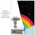 thumbnail image 5 of Cartoon Rainbow Blackout Rod Pocket Curtains, Starry Sky Kids Theme Soundproof Thermal Insulated Curtains, Energy Saving Privacy Long Curtains for Bedroom Kitchen Boys Girls Room-W52xL84in, 5 of 6