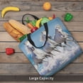 thumbnail image 4 of KLL Horses Running Through The Water Pattern Aesthetic Tote Bag for Women Beach Bag Shopping Bags Shoulder Bag Reusable Grocery Bags, 4 of 5
