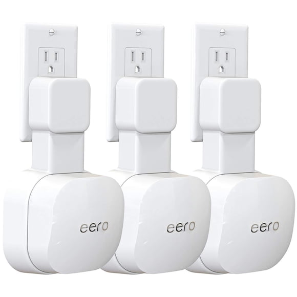 Soporte de pared para salida solo para sistema Wi-Fi de malla eero 6 y eero 6+, sin cables desordenados y soporte de montaje para salida que ahorra espacio para extensor eero 6 (paquete de 3)