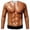 Gray #22, variant on WULMLEO Fall T-Shirts for Men Fake Abs Crew Neck Long Sleeve Graphic Tees Shirt White L