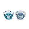 NUK Comfy Orthodontic Pacifiers, Blue Assorted, 18-36 Months, 2 Count, Soft & Durable Design for Baby Comfort