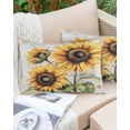 thumbnail image 6 of Sunflower Flowers Throw Pillow Cover 24 x 36 Inch Decorative Pillow Cover Vintage Spring Summer Floral Botanical Lumbar Pillowcase Seasonal Rectangle Cushion Case for Couch Sofa Bed Living Room, 6 of 7