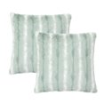 thumbnail image 5 of Home Soft Things Amanda Stripe fauxfur Throw Pillow Covers Set of 2, NO INSERT Misty Blue, 5 of 7