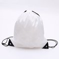 thumbnail image 1 of 5 Pieces Drawstring Bag 210D Polyester Rope Bag Pulling Nylon Oxford Pocket Sack Cinch Tote Gym Storage Backpack - White, 1 of 4