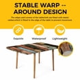 thumbnail image 4 of Vintage Wood Grains Table Cloths for 4 Foot Rectangle Tables, Farmhouse Colorful Wooden Texture Patio Waterproof Elastic Fitted Tablecloths, Washable Rectangular Table Cover for Camping, 4 of 8