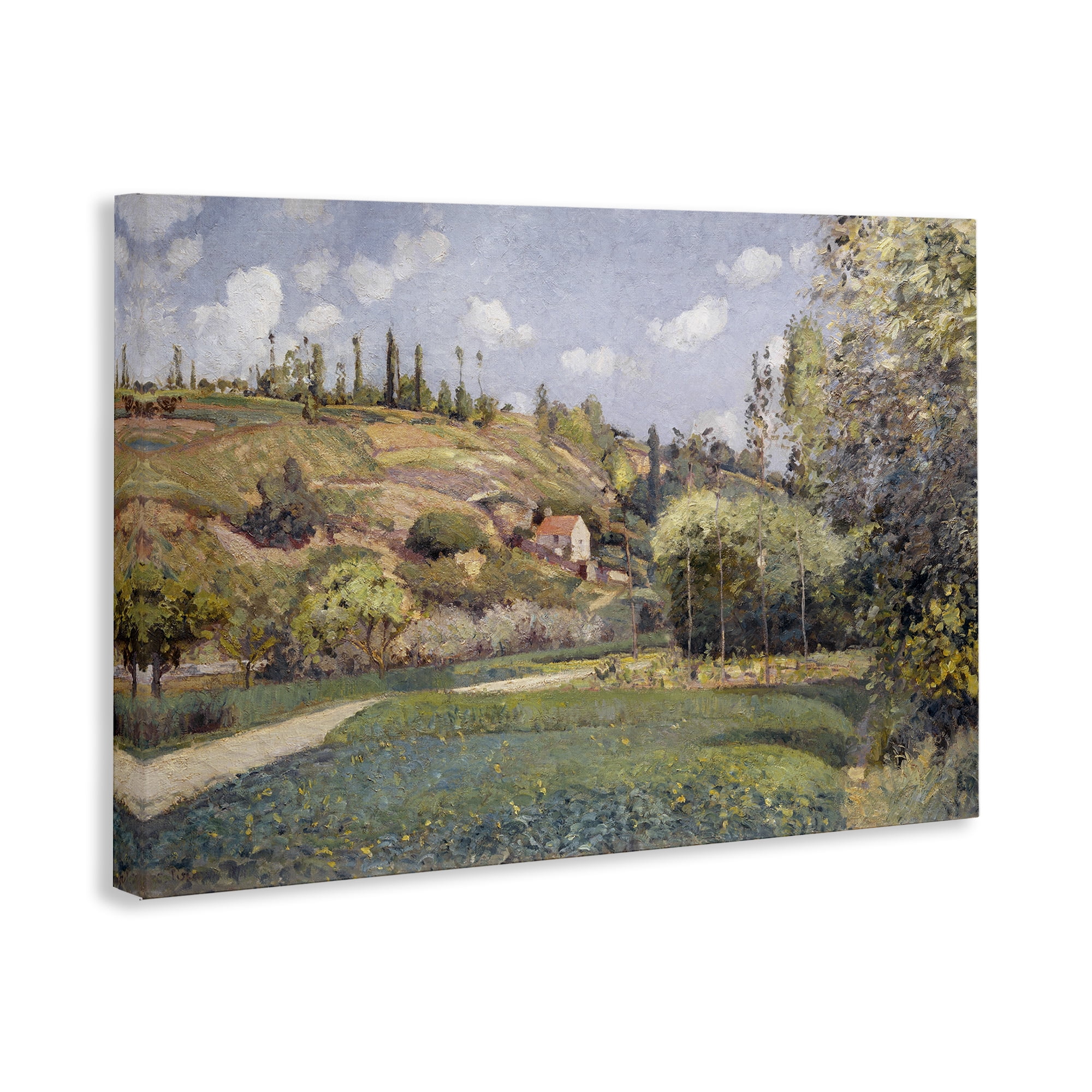 Stupell Industries Rolling Green Hillside Landscape & Nature Painting Wrapped Canvas Art Print Wall Art, 45 x 30