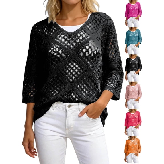 Summer Plus Size Women's Tank Tops V Neck No Sleeve Loose Solid Color with Loose Straps and Knitted Sweater Casual Top Casual T-Shirts