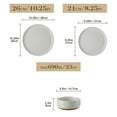 thumbnail image 4 of Malacasa 12 Pcs Dinnerware Sets for 4, Plates and Bowls Set, Stoneware Tableware Dishwasher Microwave Safe, Gray, 4 of 11