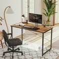 thumbnail image 3 of DESINO 47 inch Computer Desk, Home Office Desk, Modern Simple Style PC Table for Home, Office, Study, Writing, Rustic Brown, 3 of 6