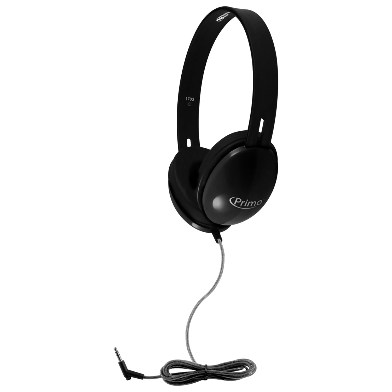 HamiltonBuhl Primo Stereo Headphones, Black, Pack of 2