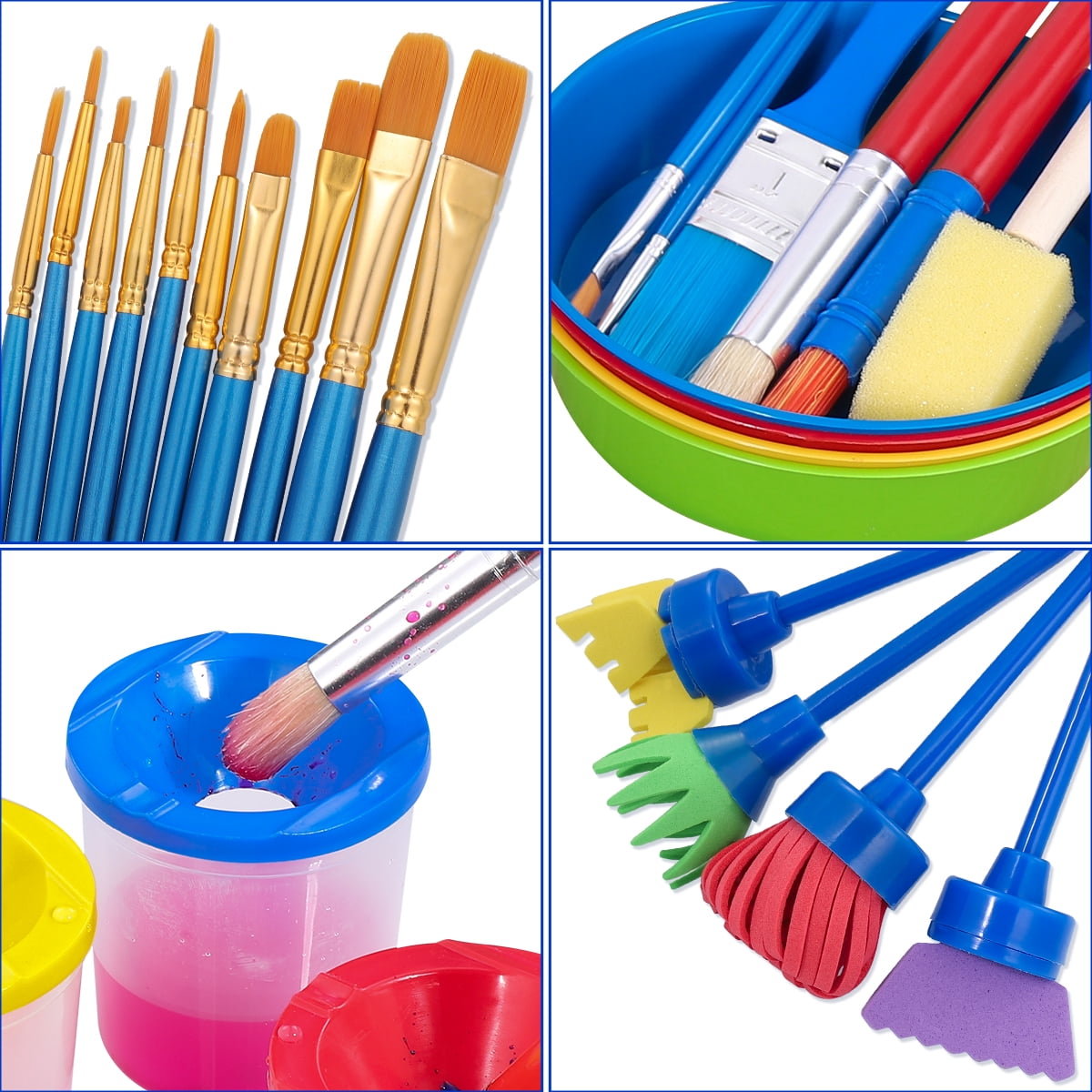Beginners Painting Brush Set Multi Premium Bristles for Drawing