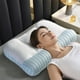 thumbnail image 1 of Almohada cervical ergonómica para aliviar el dolor de cuello | Soporte de espuma viscoelástica para dormir de lado y boca arriba | Funda transpirable y lavable | Azul o rosa, 1 of 6