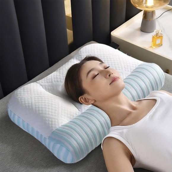 Cagogo Cervical Pillow, Ergonomic Memory Foam Pillow for Neck Pain Relief, Contoured Support Pillow for Side Back Sleepers, Orthopedic Pillow for Sleeping, Breathable Pillowcase for Home Office