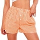 thumbnail image 1 of Shorts PRETTYGARDEN 2025 Verano Cuadros Vichy Naranja L, 1 of 9