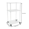 thumbnail image 3 of 3-Tier Clear Rolling Printer Cart Acrylic Printer Stand Storage Shelf for Indoor Home Office New, 3 of 20