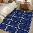 thumbnail image 4 of 3'x5' Area Rugs, Navy Blue Boho Indoor Outdoor Area Rug for Living Room Bedroom, Farmhouse Abstract Floral Aesthetic Washable Bathroom Rugs Kitchen Floor Carpet Mats Home Decor Aesthetic, 4 of 8