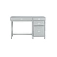 thumbnail image 3 of Linon Peggy 3-Drawer Computer Desk with File Cabinet, 48" W x 18" D, Gray Finish, 3 of 20
