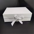 thumbnail image 4 of Strong Cardboard Folding Gift  Box With Magnetic Buckle Ribbon Exquisite Solid Color Clamshell Present Packaging Tools (27x19x8cm), 4 of 9