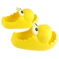 thumbnail image 4 of Sandalias de punta abierta con forma de dinosaurio de dibujos animados para niños y niñas, pantuflas de suela gruesa de EVA suave, longitud interior de 170 cm, 24 a 25 cm, color amarillo, 4 of 15