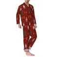 thumbnail image 3 of Kll Merry Christmas Sleepwear Mens Flannel Pajamas,Long Cotton Pj Set, 3 of 9