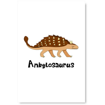 Awkward Styles Ankylosaurus Unframed Art Dinosaur Poster Dinosaur Lovers Gifts Digital Art T Rex Dinosaur Room Wall Art Decals Home Decor Colorful Room Decor Dinosaur T-Rex Poster Decor for Office