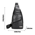 thumbnail image 2 of EUDIDV Crossbody Bag;Men's Soft Leather Chest Bag Stylish One Shoulder Bag Waterproofing Casual Business Crossbody Sling Bag Simply Casual Backpack;Suitable for Going Out and Travel, 2 of 6
