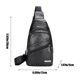 thumbnail image 3 of Bolso Bandolera Impermeable de Piel Sintética para Hombre con Puerto de Carga Usb, Antirrobo, para Uso Informal y Profesional., 3 of 6