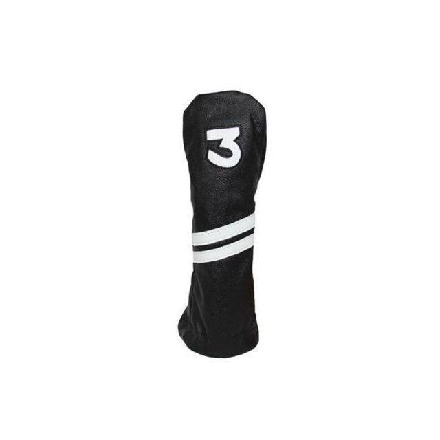 Sunfish Leather Black & White Fairway Golf Head Cover
