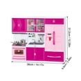 thumbnail image 3 of HUASHENG Girls' Homemaking Simulation Mini Kitchen Three In One Children's Toy Set Gift, 3 of 5