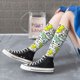 thumbnail image 5 of Fotbe Funny Dinosaurs on Stripes Calcetas Divertidas Estampadas para Hombre y Mujer, Calcetas de Algodón hasta la Rodilla para Caminar, Correr, Enfermería y Embarazo, 5 of 6