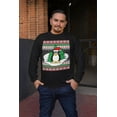 thumbnail image 3 of Old Glory Mens Penguin on Ice Ugly Christmas Sweater Long Sleeve T Shirt, 3 of 6