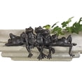 thumbnail image 2 of Design Toscano Noeud Paresseux de Sitters Grenouilles, Bronze, 2 of 4