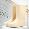 thumbnail image 7 of Taylonsss Women's Mid-Calf Rain Boots with Chunkys Heel for Fall and Winter Waterproof Slip-Resistant Outdoor Comfortable Height-Increasing Rubber Boots, 7 of 7
