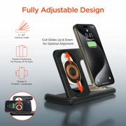HyperGear 15-Watt PowerFold X-Ray 4-in-1 Foldable Wireless Charging Stand, 16046