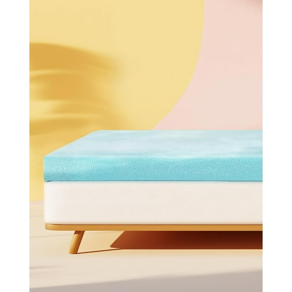Reflex Twin XL Memory Foam Mattress Topper 2 Inch - Extra Long - Cooling Gel Mattress Pad - CertiPUR-US - Oeko TEX Certified