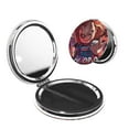 thumbnail image 1 of Qekee Chucky Print Compact Makeup Mirror Folding Mini Pocket Mirror Portable Hand Mirror Double-Sided 2 x 1x Magnification for Woman Girls-Round Shape, 1 of 9