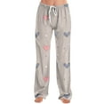 thumbnail image 4 of Women's Comfy Pajama Lounge Pants Heart Graphic Print Pjs Drawstring Jogger Wide Leg Athletic Pants, 4 of 4