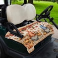 thumbnail image 2 of Golf Cart Seat Covers for 2 Seater,Fall Gnomes Microfiber Cart Seat Towel Blanket,Pumpkins Thanksgiving Leaves Autumn Retro Check Absorbent NonSlip Bench Seats Protector for Golf Course 51"x31", 2 of 9