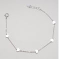 thumbnail image 2 of Mercie Sterling Silver Rhodium Plated Silver Heart by the Yard Bracelet, Dainty Everyday Jewellery for Women, 2 of 7