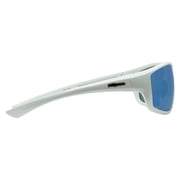 Piranha Eyewear Orion II White Sport Sunglasses with Blue Mirror Lens