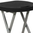 thumbnail image 6 of Flash Furniture Foldable Stool with Black Plastic Seat and Titanium Gray Frame, 6 of 9