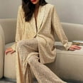 thumbnail image 3 of JGGSPWM Women's Sequin Blazer Casual Lightweight Open Front Glitter Suit Jackets Long Sleeve Fashion Sparkly Party Jacket Gold XL, 3 of 7