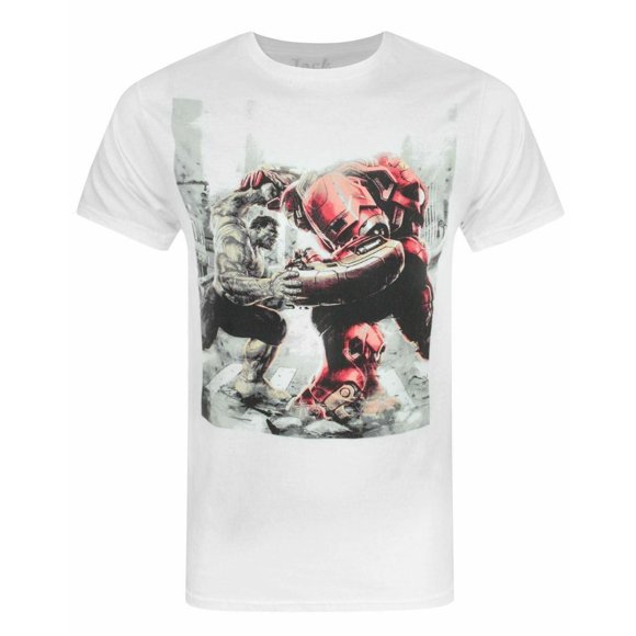 Jack Of All Trades Mens Hulk Vs Hulk Buster Avengers Age Of Ultron T-Shirt