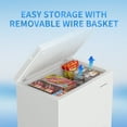 thumbnail image 4 of BANGSON 7.0 Cu.Ft Chest Freezer, Deep Freezer with Adjustable Thermostat, Top Open Door Freezer with Removable Basket, Quiet Operation, Ideal for Kitchen/Apartment/Office, 4 of 8