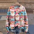 thumbnail image 2 of Ugly Christmas Sweatshirt for Women Crewneck Cute Holiday Santa Print Long Sleeve Pullover Shirt Funny Xmas Outfits, 2 of 4