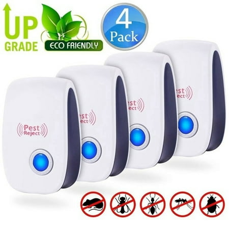 Ultrasonic Pest Repeller, Electronic Plug in Repellent Indoor for Flea, Insects, Mosquitoes, Mice, Spiders, Ants, Rats, Roaches, Bugs, Non-Toxic, Humans Pets