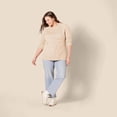 thumbnail image 4 of walmart Essentials Womens Classic-fit Soft-Touch Long-Sleeve Crewneck Sweater, 4 of 5