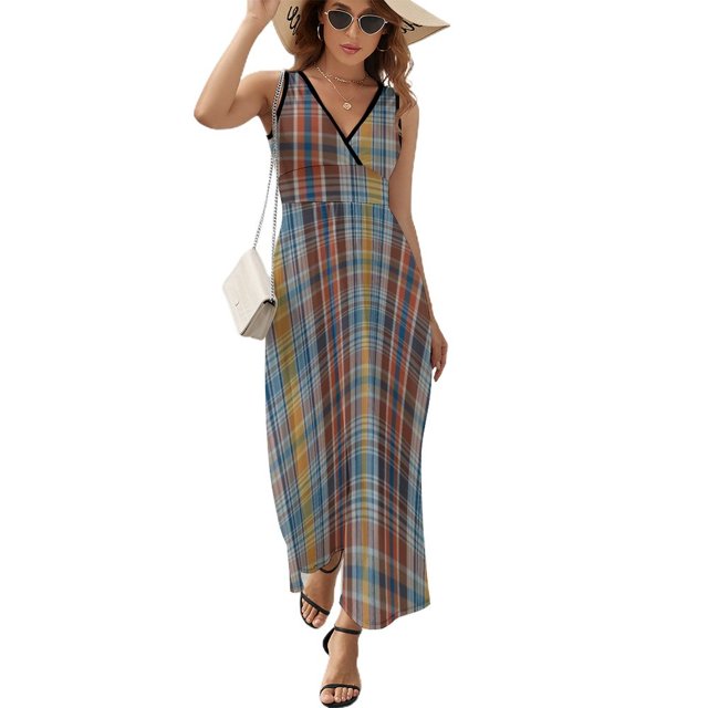 Robe Sans Manches Bordure de Botte Madrid Robe de Luxe Robes de Soirée Vêtements Esthétiques pour Femmes