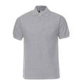 thumbnail image 4 of Men's 100% Cotton Knitted Polo Shirt Short Sleeve Classic Casual T-Shirt in 15 Colors, 4 of 15